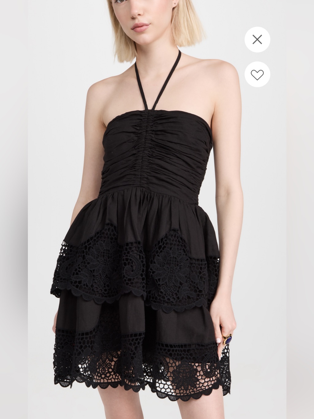 Ulla Johnson Black Labeled Cotton Blend Garment